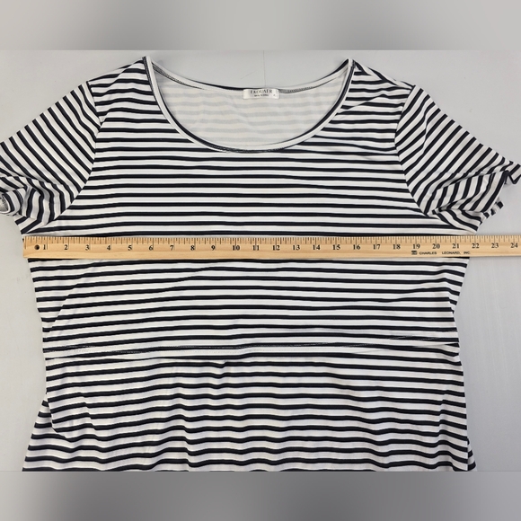 Ekouaer XL Striped Black White Breastfeeding Friendly Dress BM-2004 - Picture 7 of 9